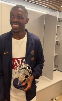 Ousmane Dembele po zwycięstwie PSG w Barcelonie. 